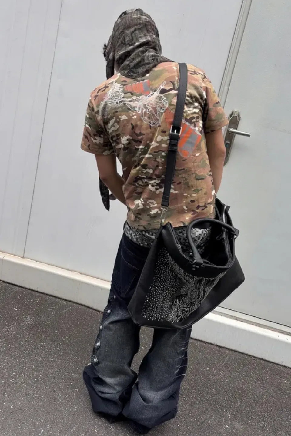 Destroyed Camo Embroidered Durag