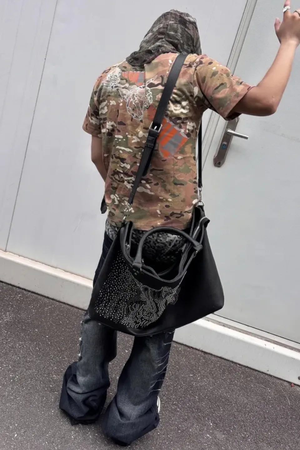 Destroyed Camo Embroidered Durag