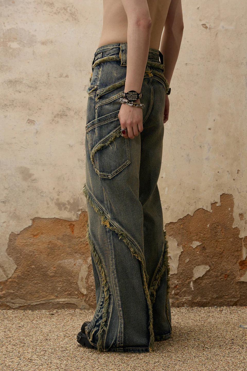PERSONSOUL(パーソンソウル) - Black Detachable Denim Overalls