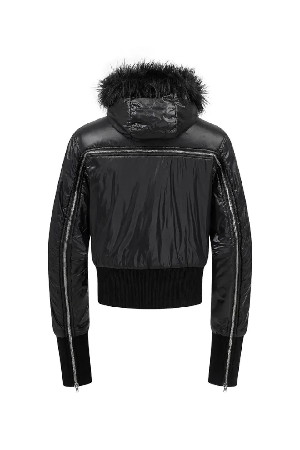 Detachable Fur Hooded Zip Jacket