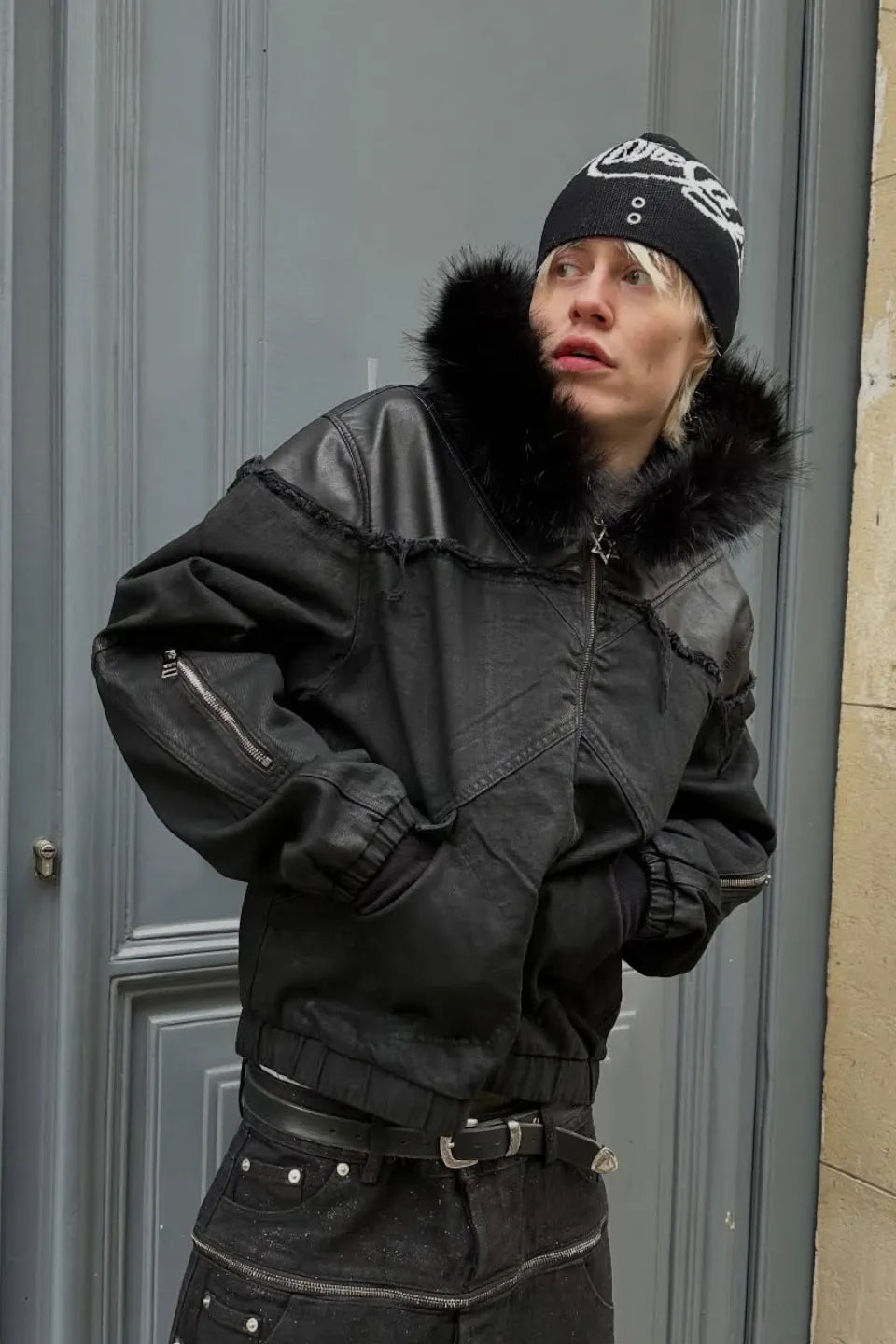 Detachable Fur Hybrid Jacket