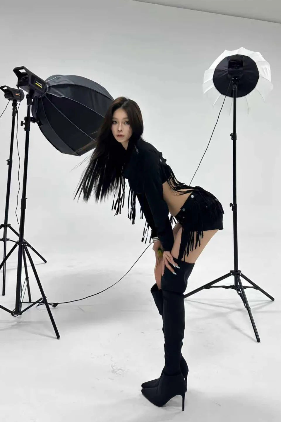 Detachable Fringe Grungy Suede Shorts