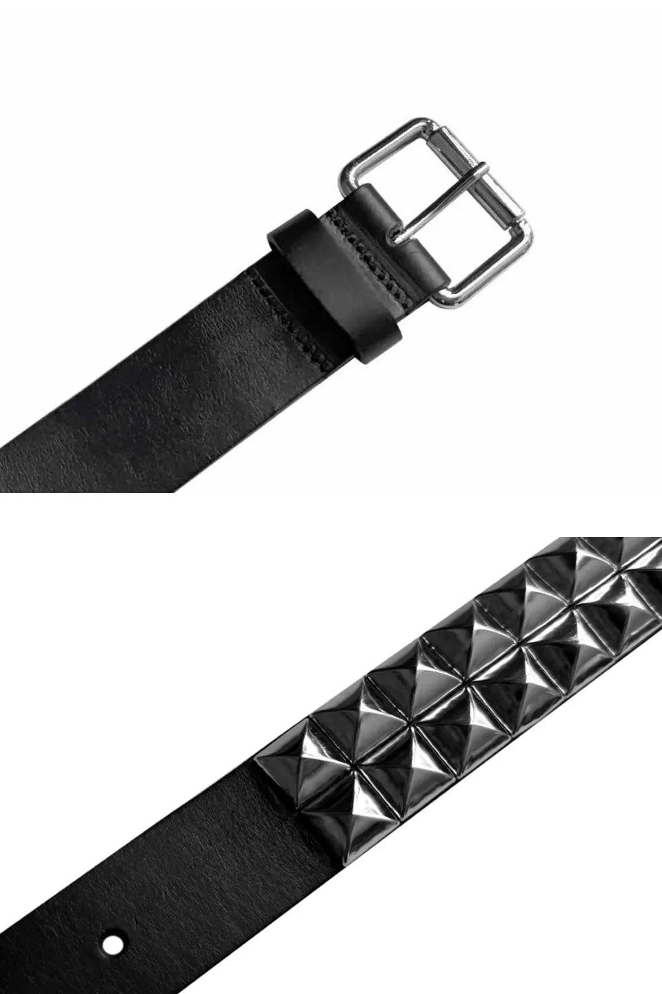 Diamond Studded Industrial Leather Belt