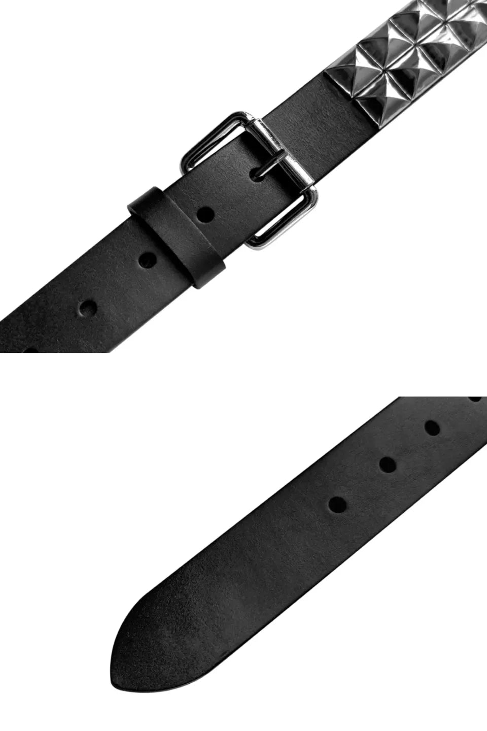 Diamond Studded Industrial Leather Belt