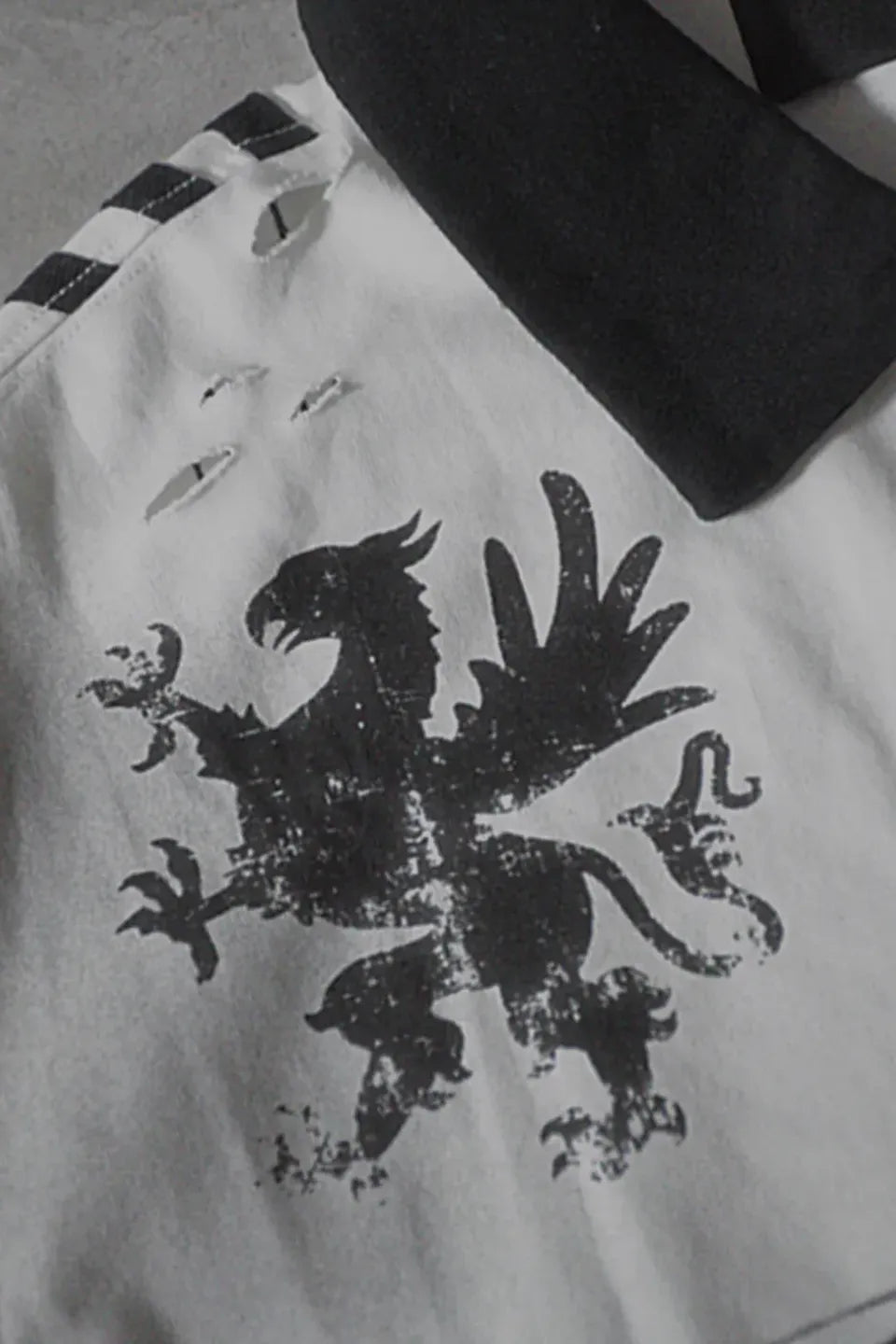 Dirt Washed Destroyed Cropped Polo Shirts