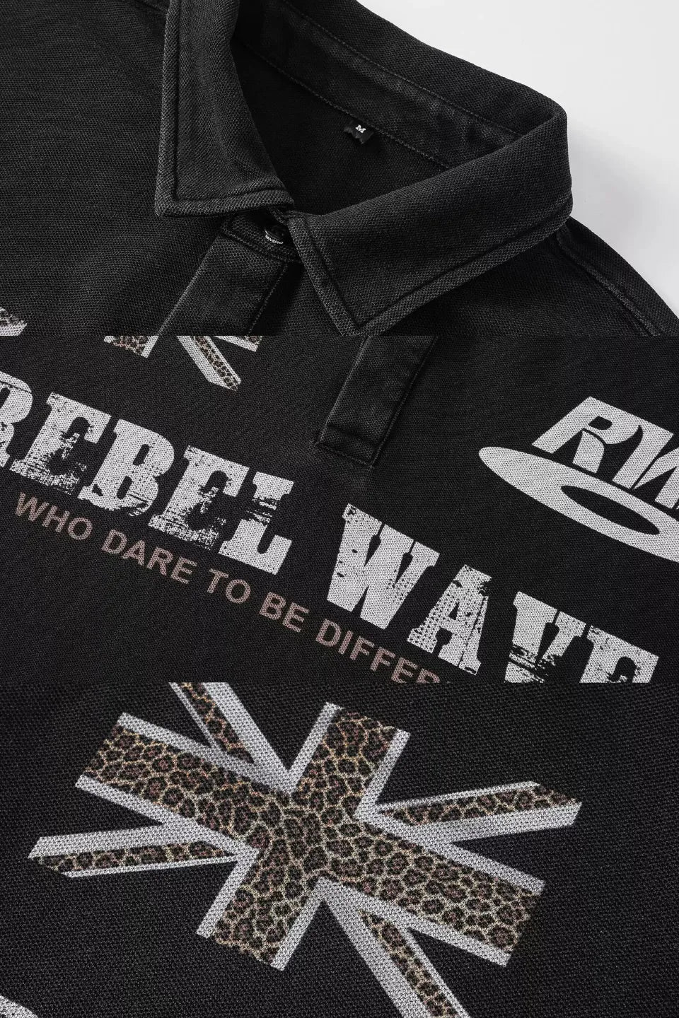 Distorted Pattern SS Polo Shirts