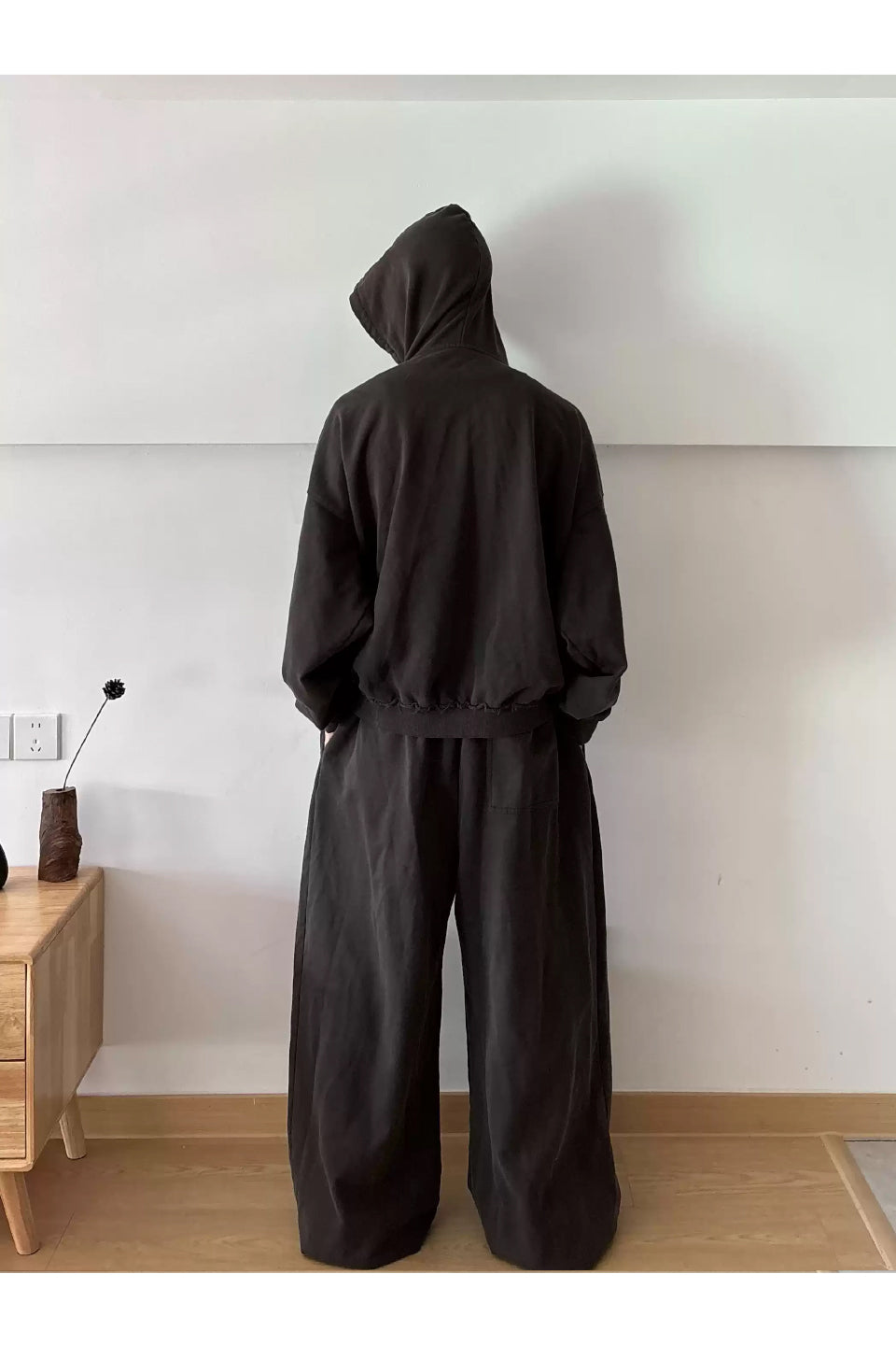 Distressed Boxy Zip Hoodie
