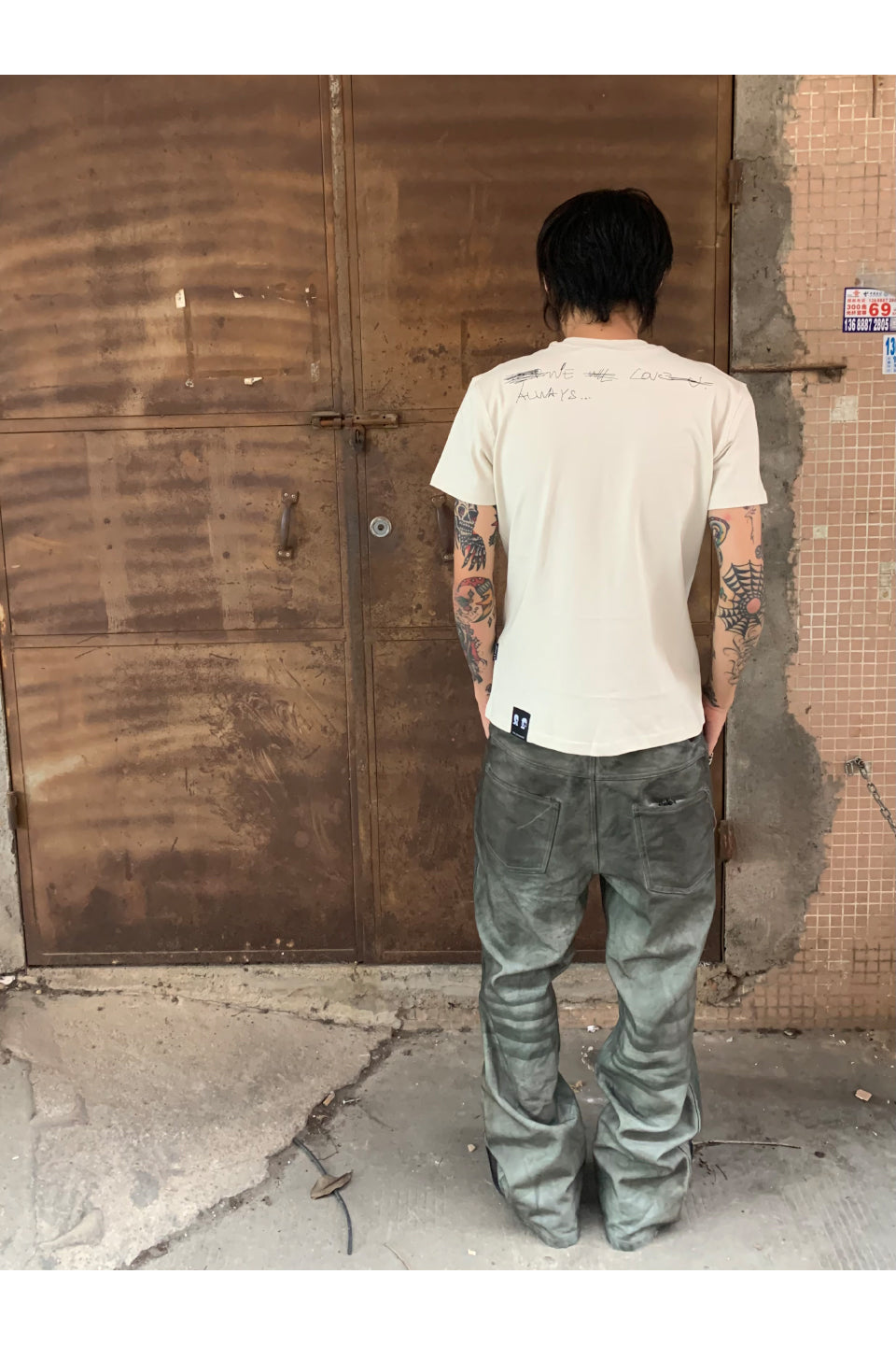 Distressed Canvas Trousers