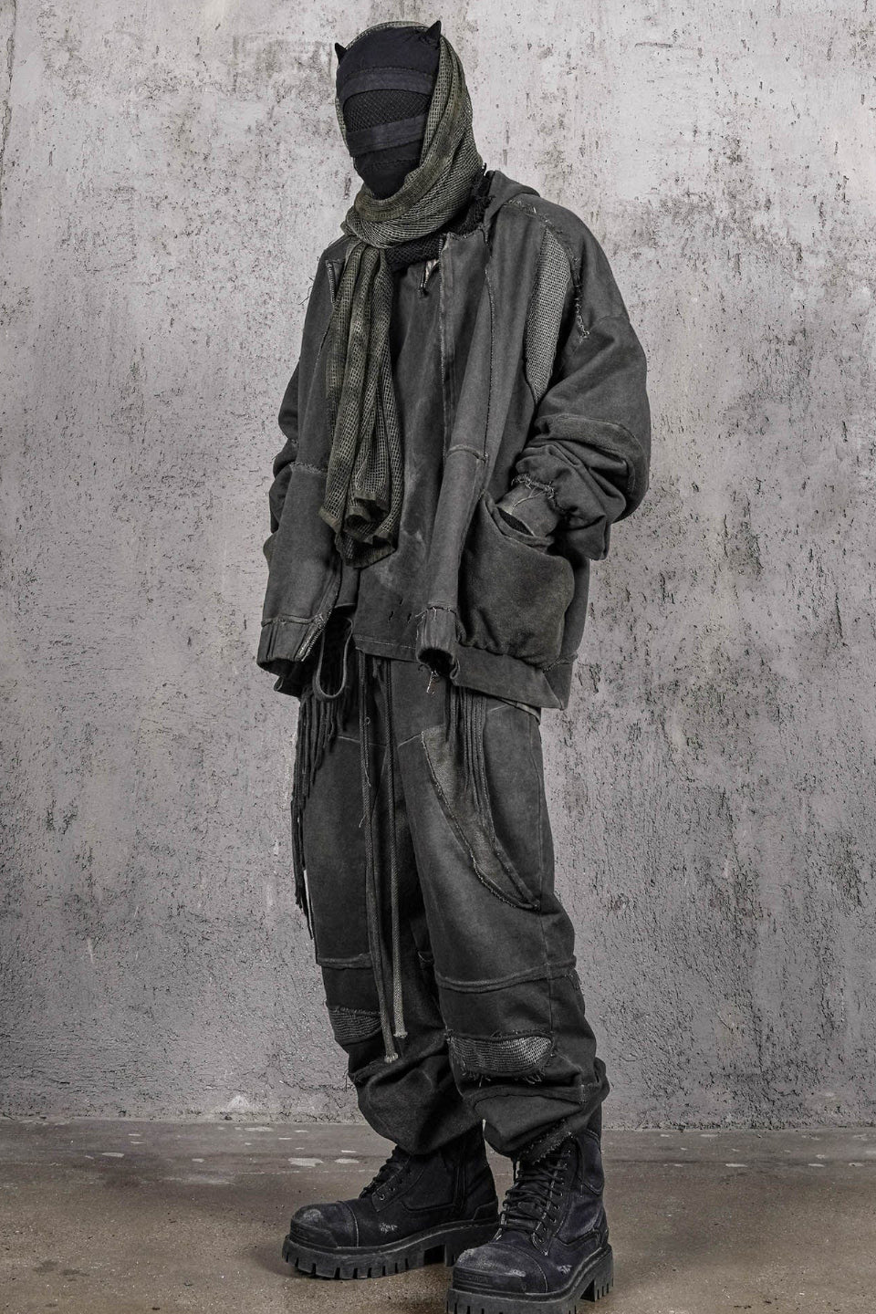 Distressed Demon Clad Deconstructed Pants