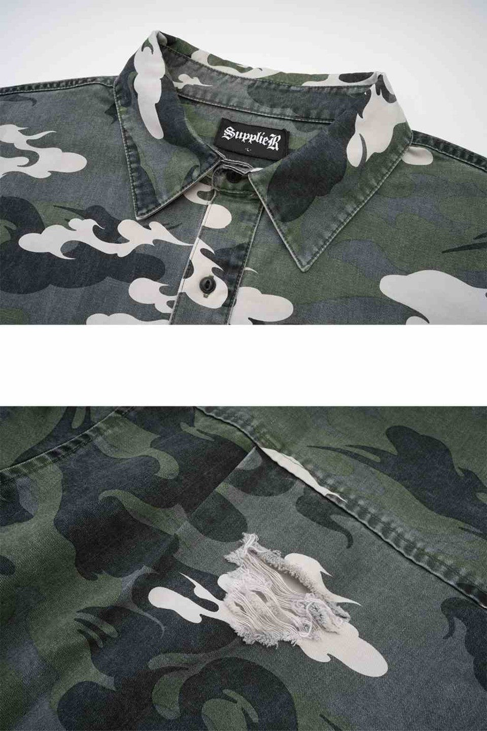 Distressed Kemuri Camo Shirt