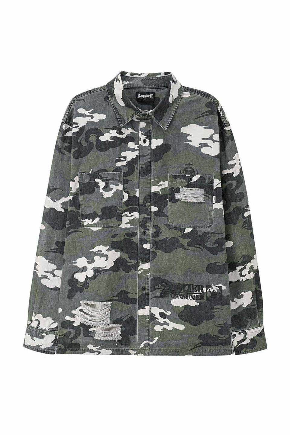 Distressed Kemuri Camo Shirt