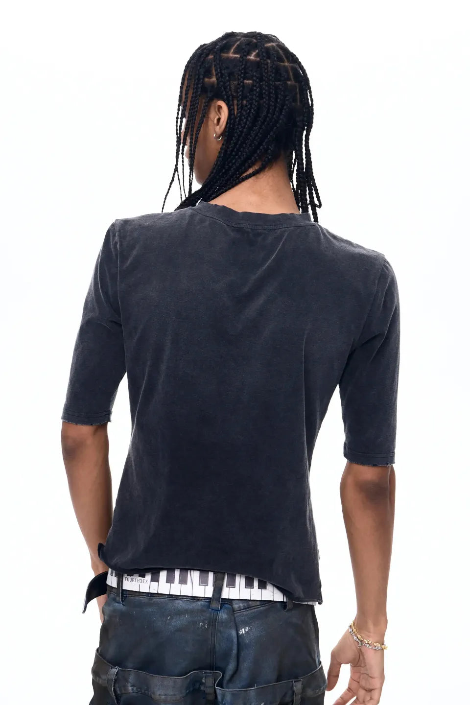 Distressed Portrait Print T-Shirt