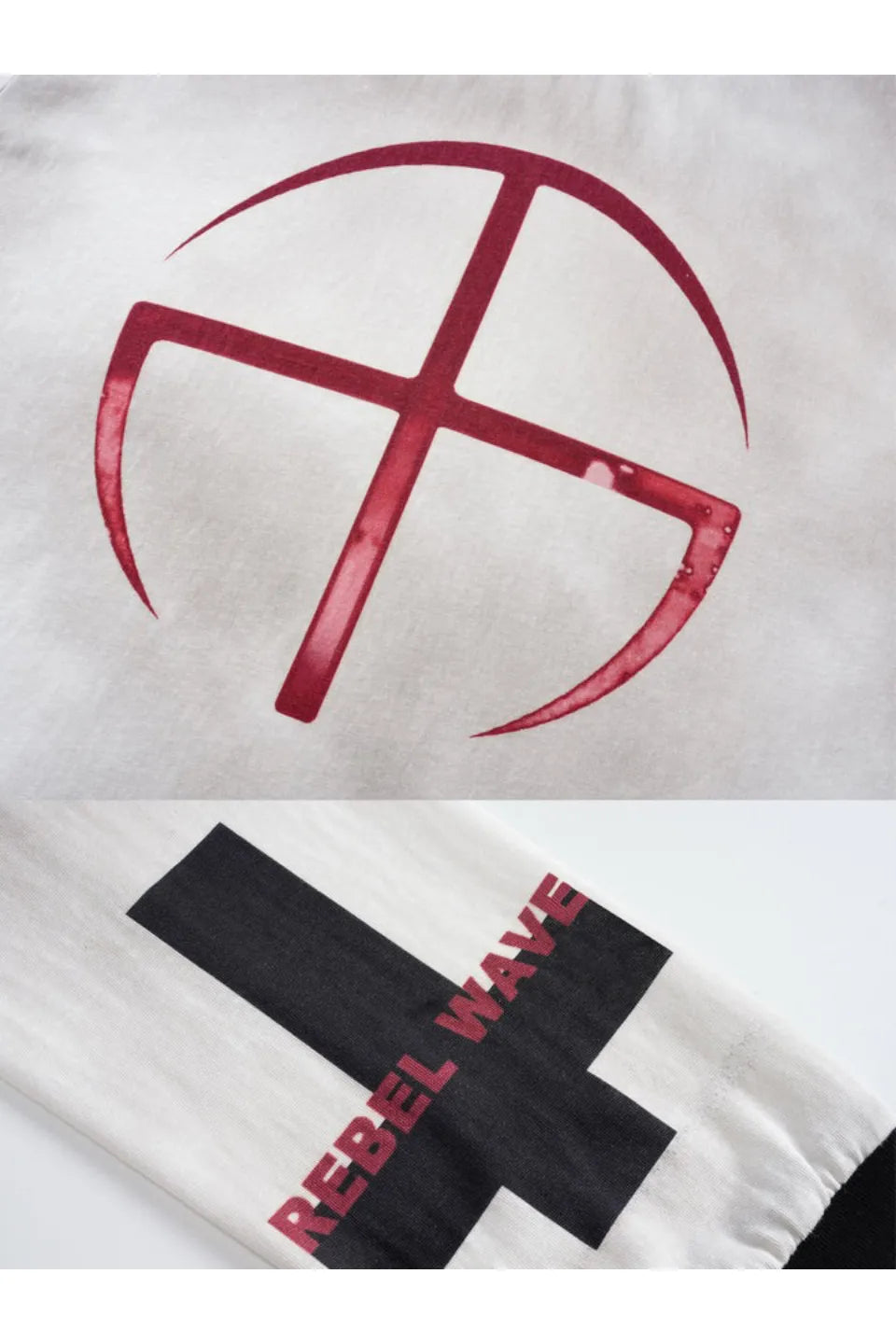 Distressed Print Long Sleeve Tee