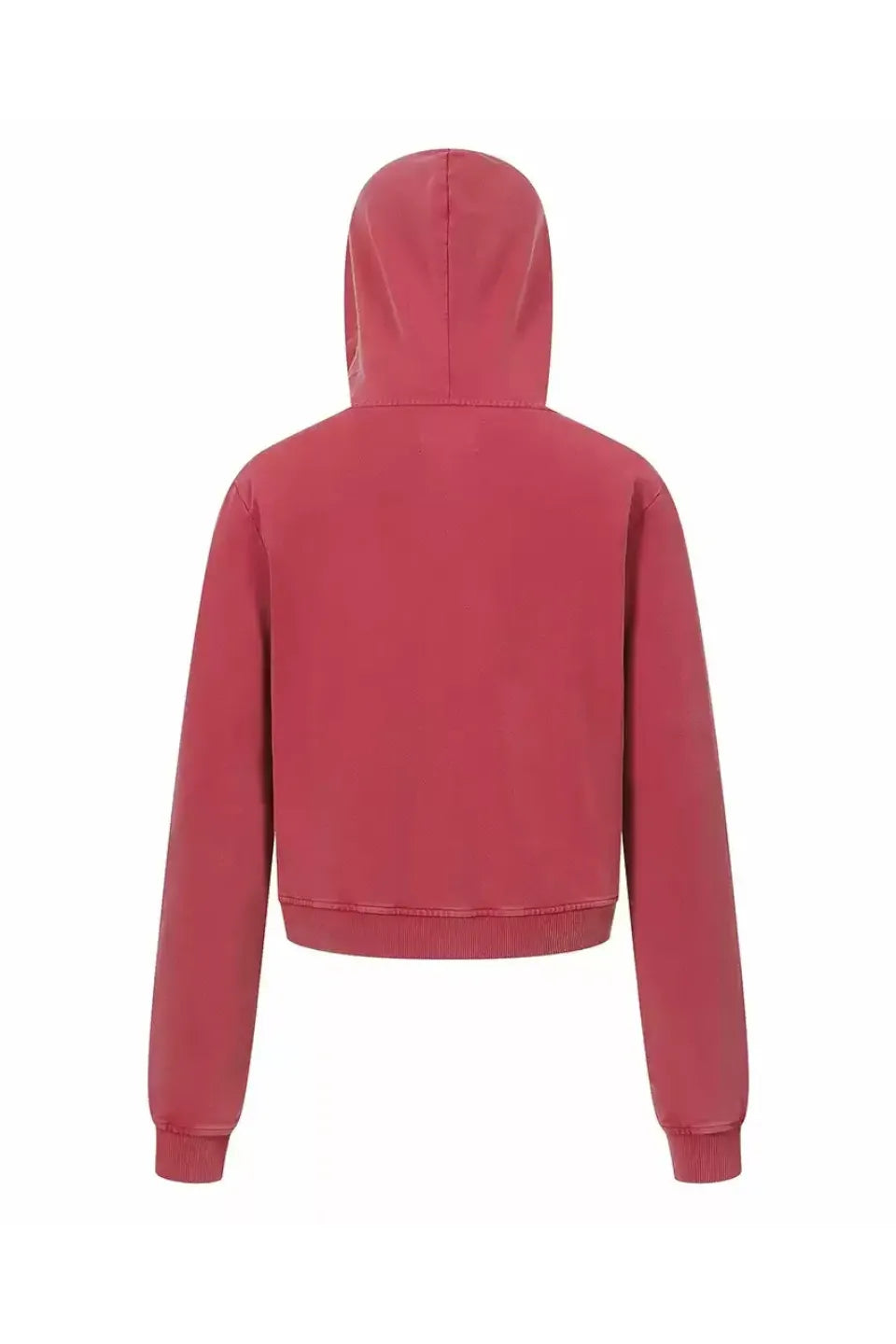Distressed Red Zip Up Hoodie