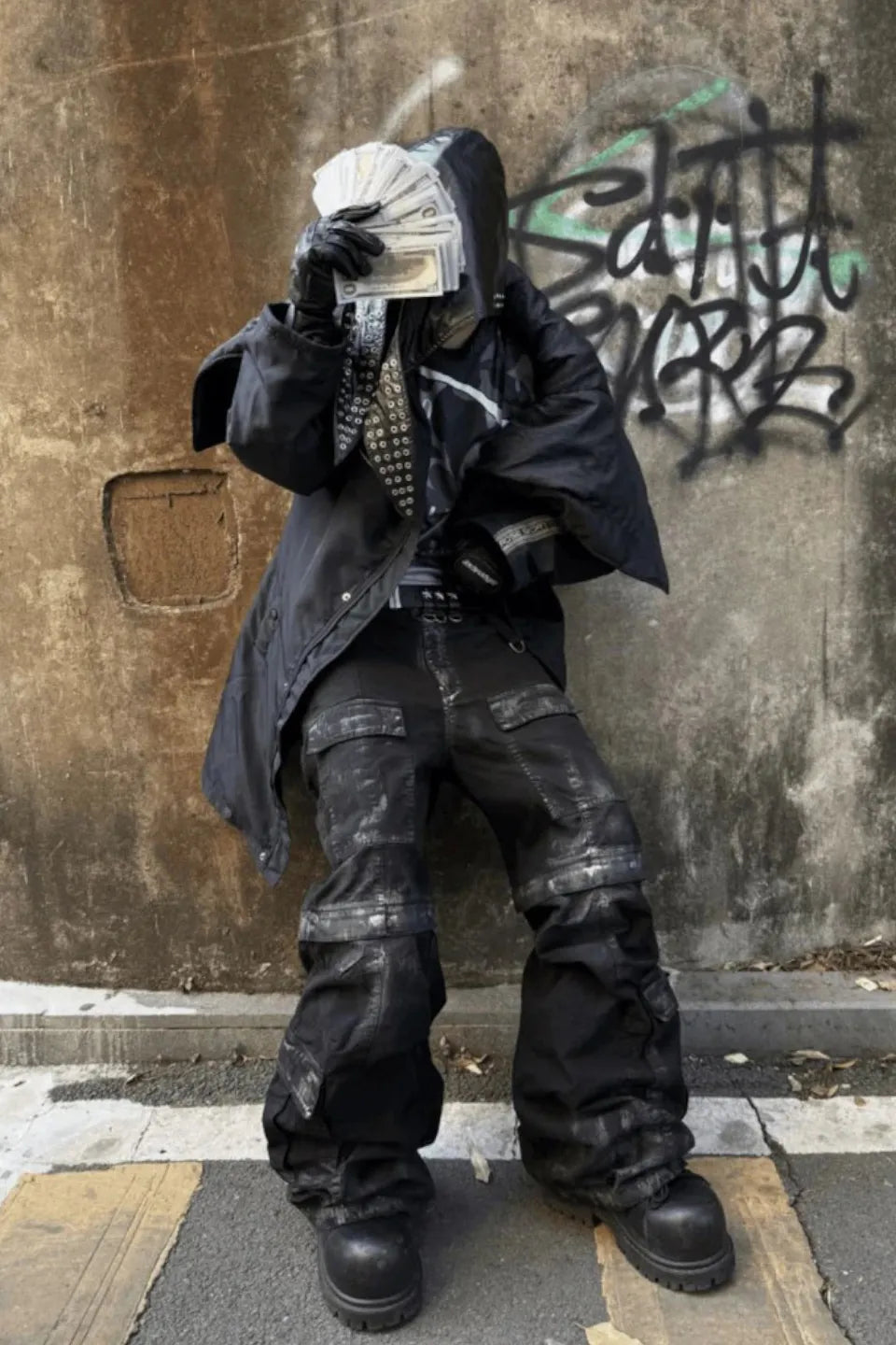 Distressed Removable Pocket Cargo Pants