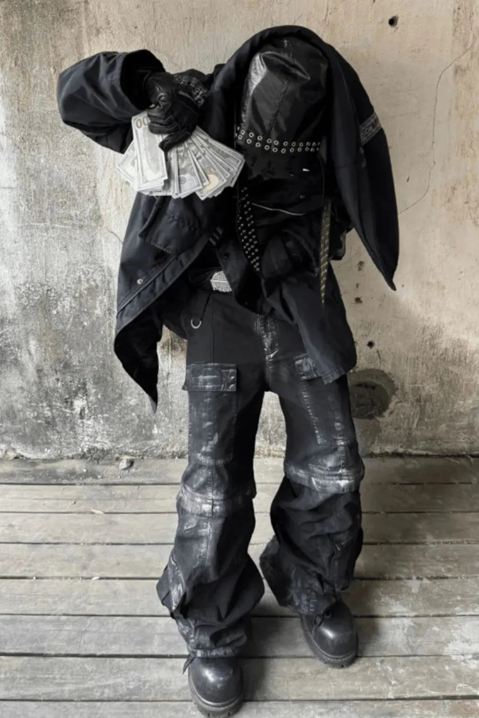 Distressed Removable Pocket Cargo Pants