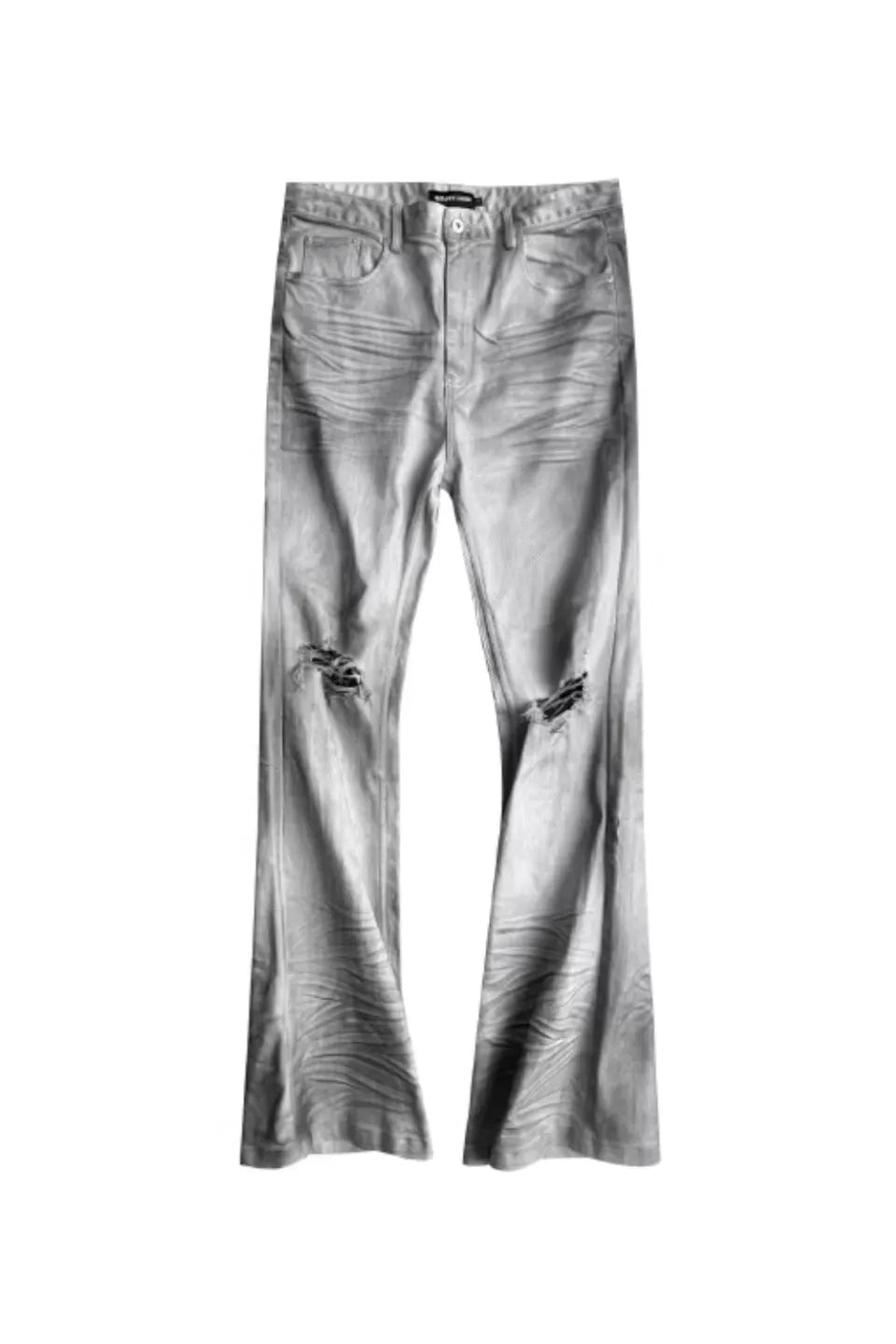 Distressed Waxed Paint Jeans