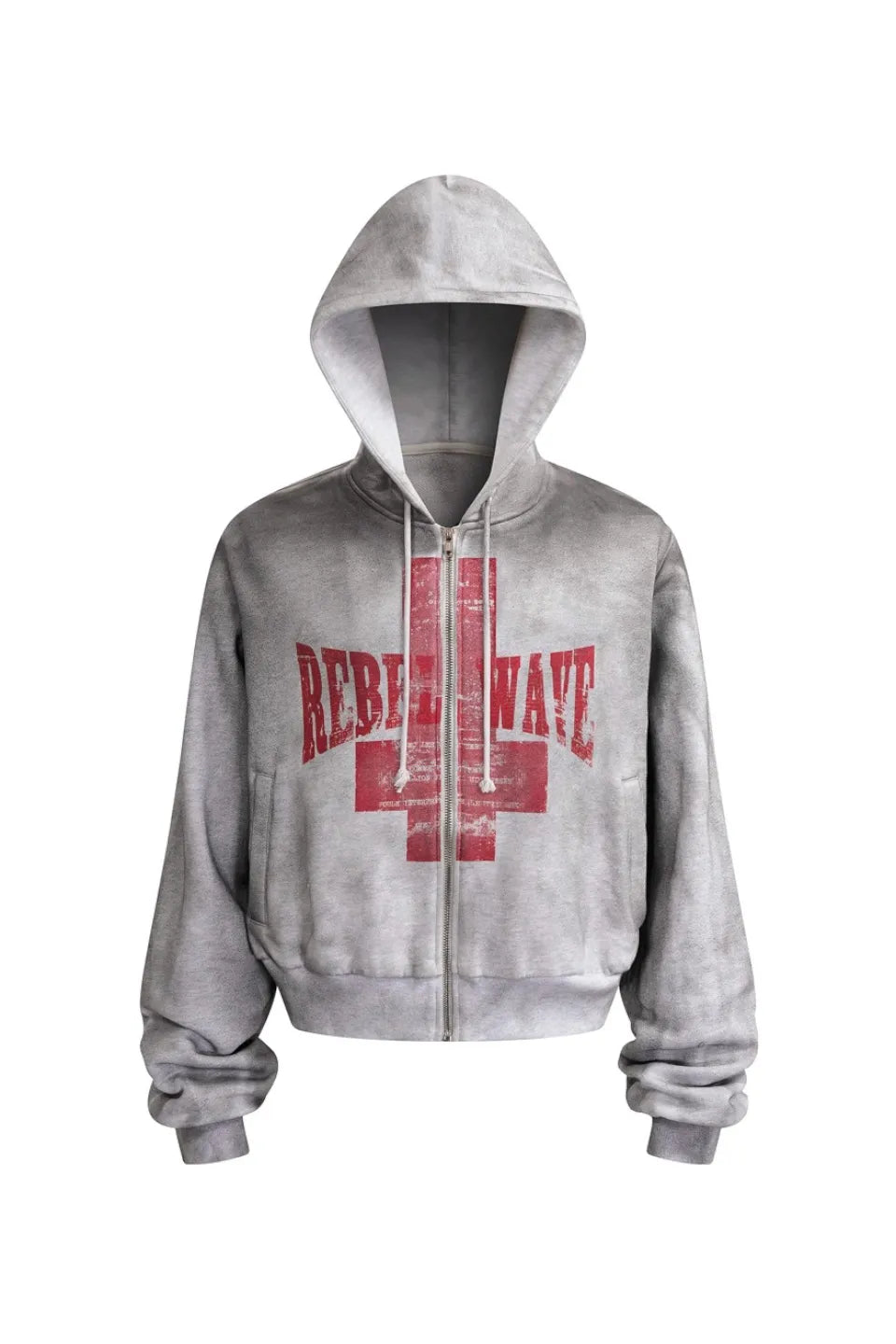 Distressed Slogan Hoodie