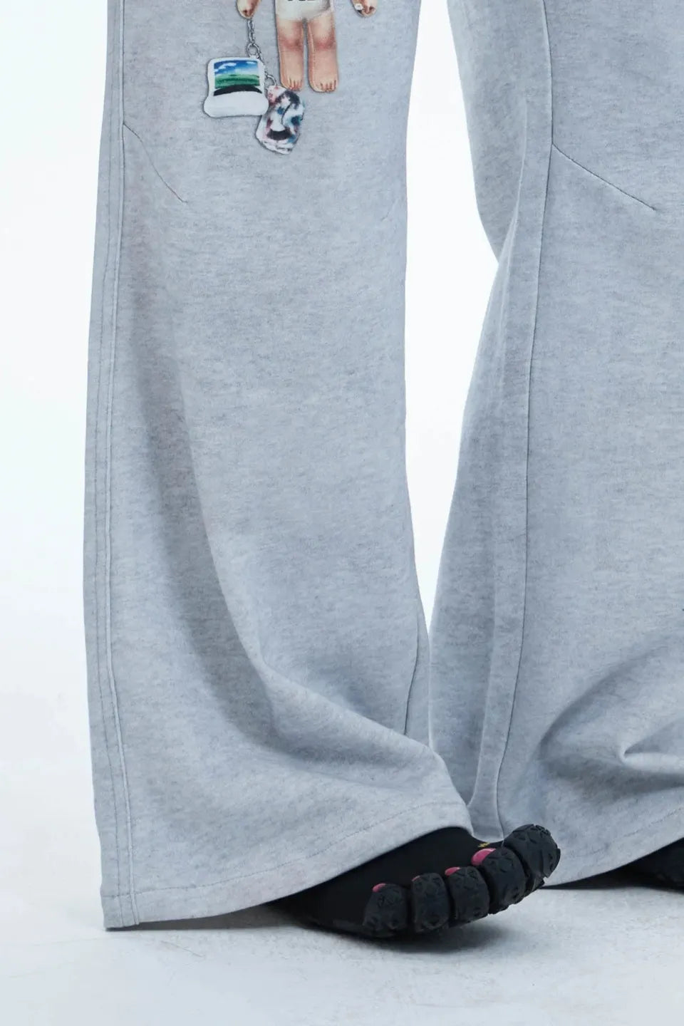 Doll Charm Graphic Double Waist Sweatpants