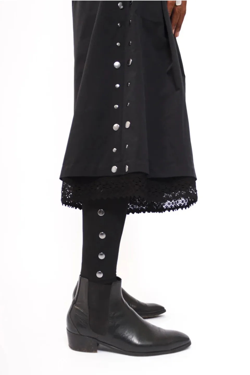 Double Belt Studs Shorts