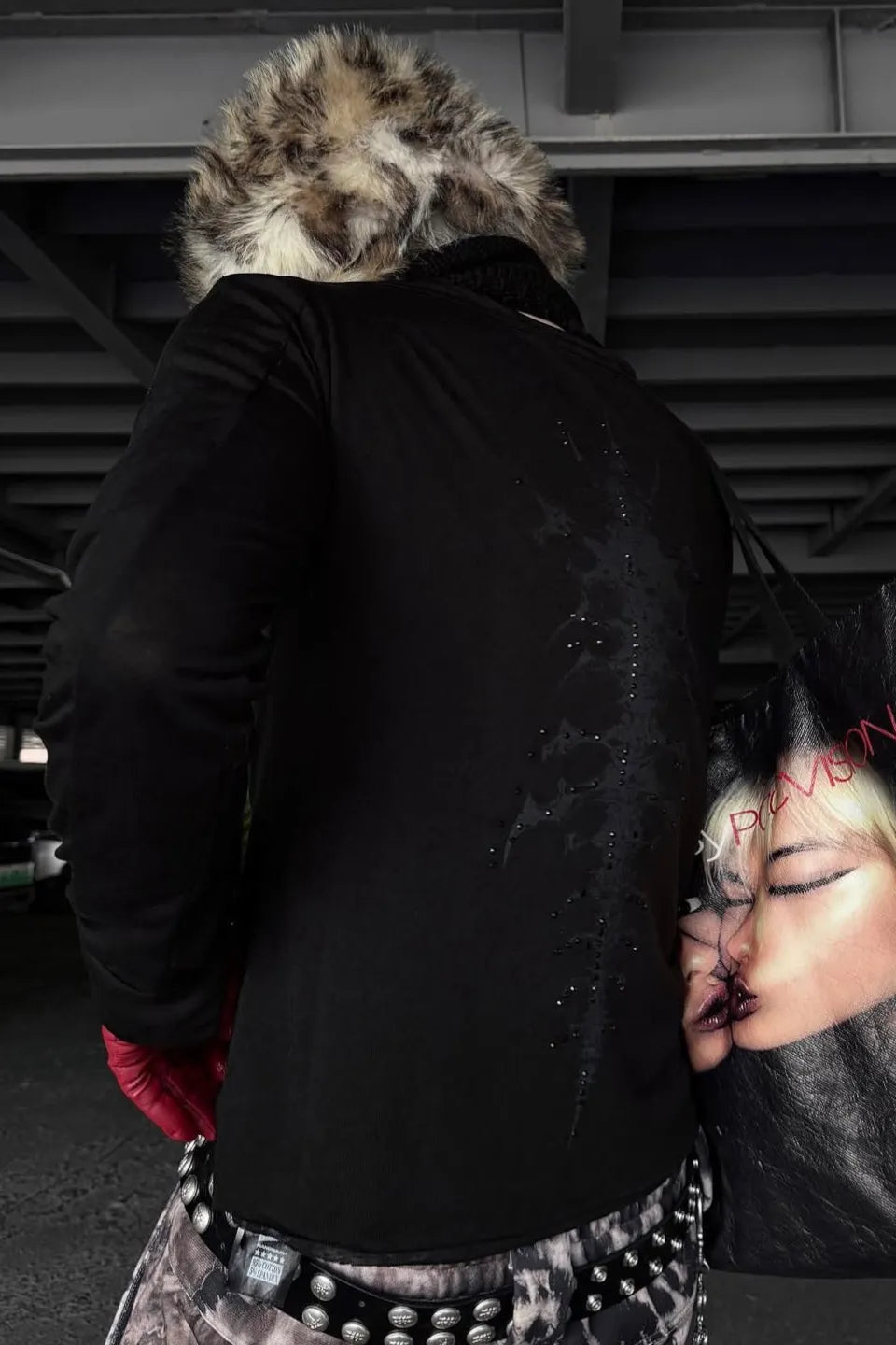 Double Collar Cross Webbing Tee