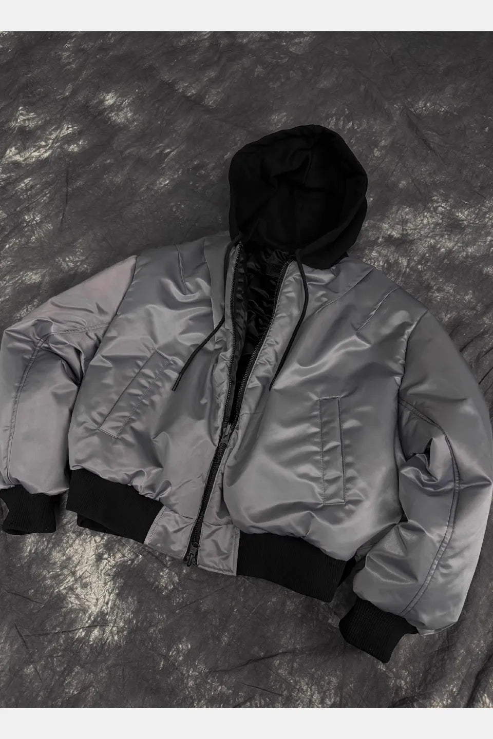 Double Evil 3M Thinsulate Double Side Hooded Bomber Cotton Jacket