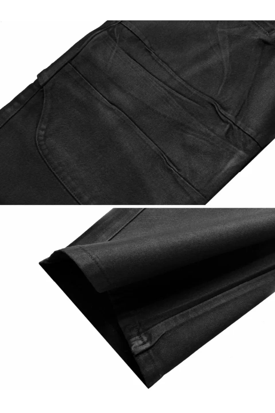 Double Knee Lace Up Curved Dirty Loose Jeans