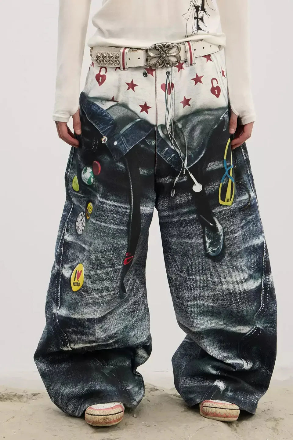 Double Layer Illusion Baggy Pants