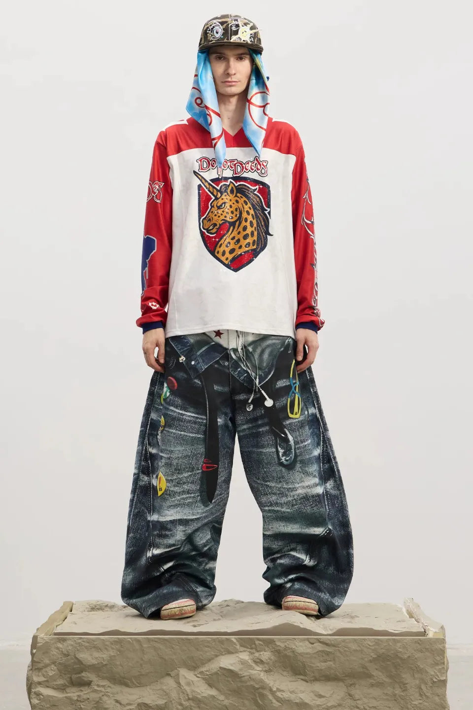 Double Layer Illusion Baggy Pants
