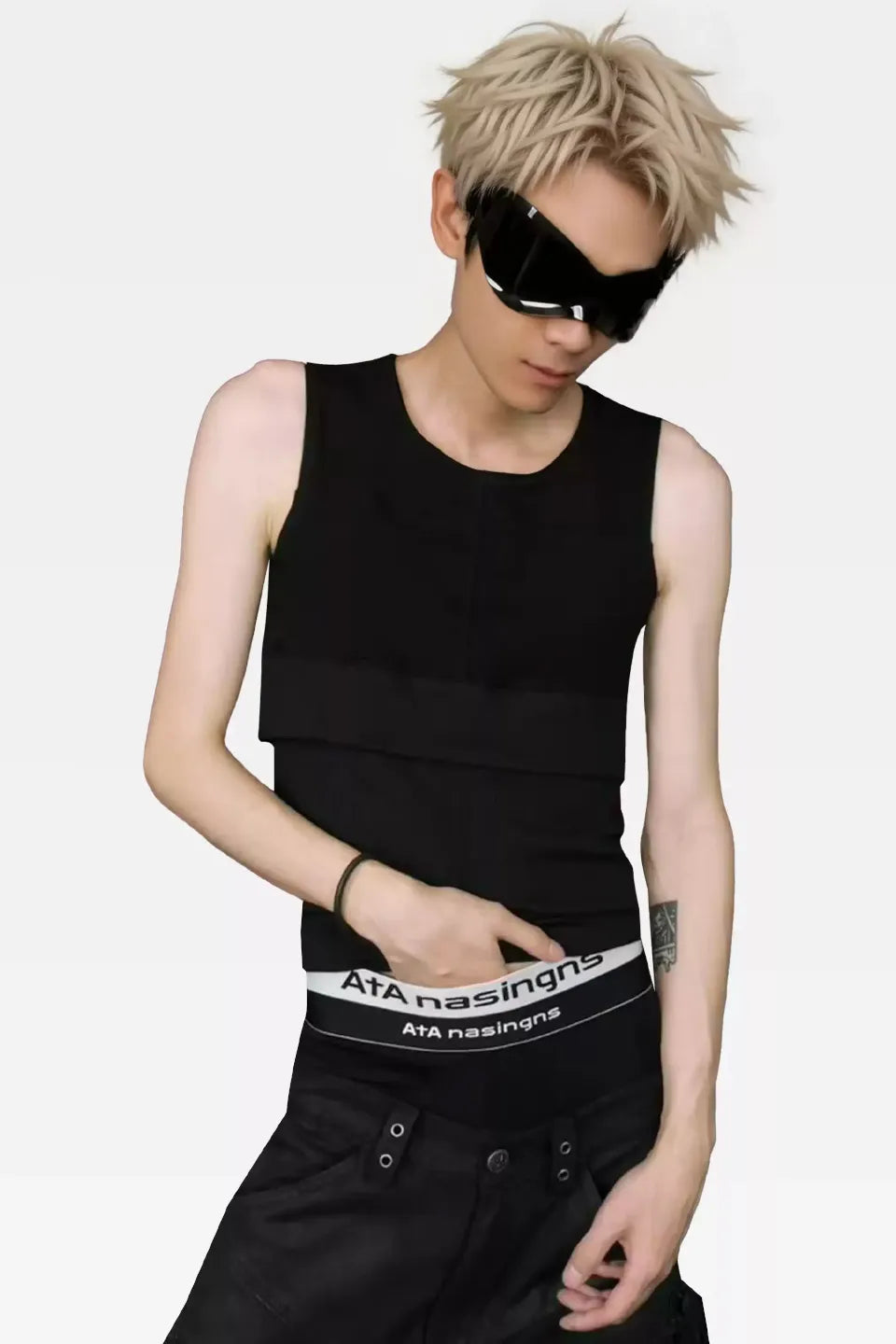 Double Layered Cross Stitch Tank Top