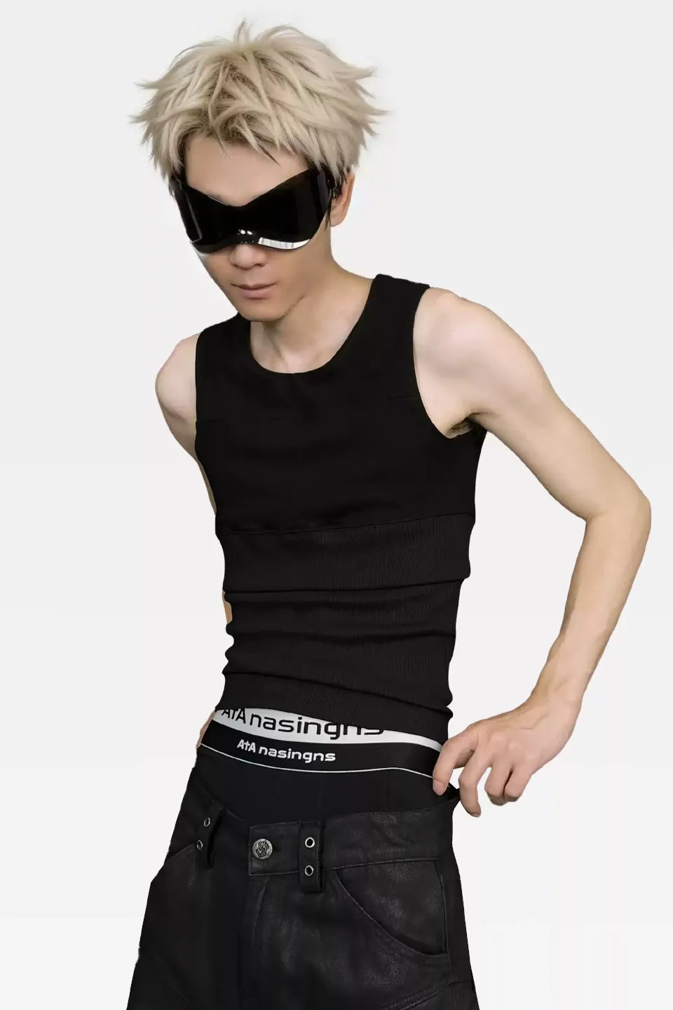 Double Layered Cross Stitch Tank Top