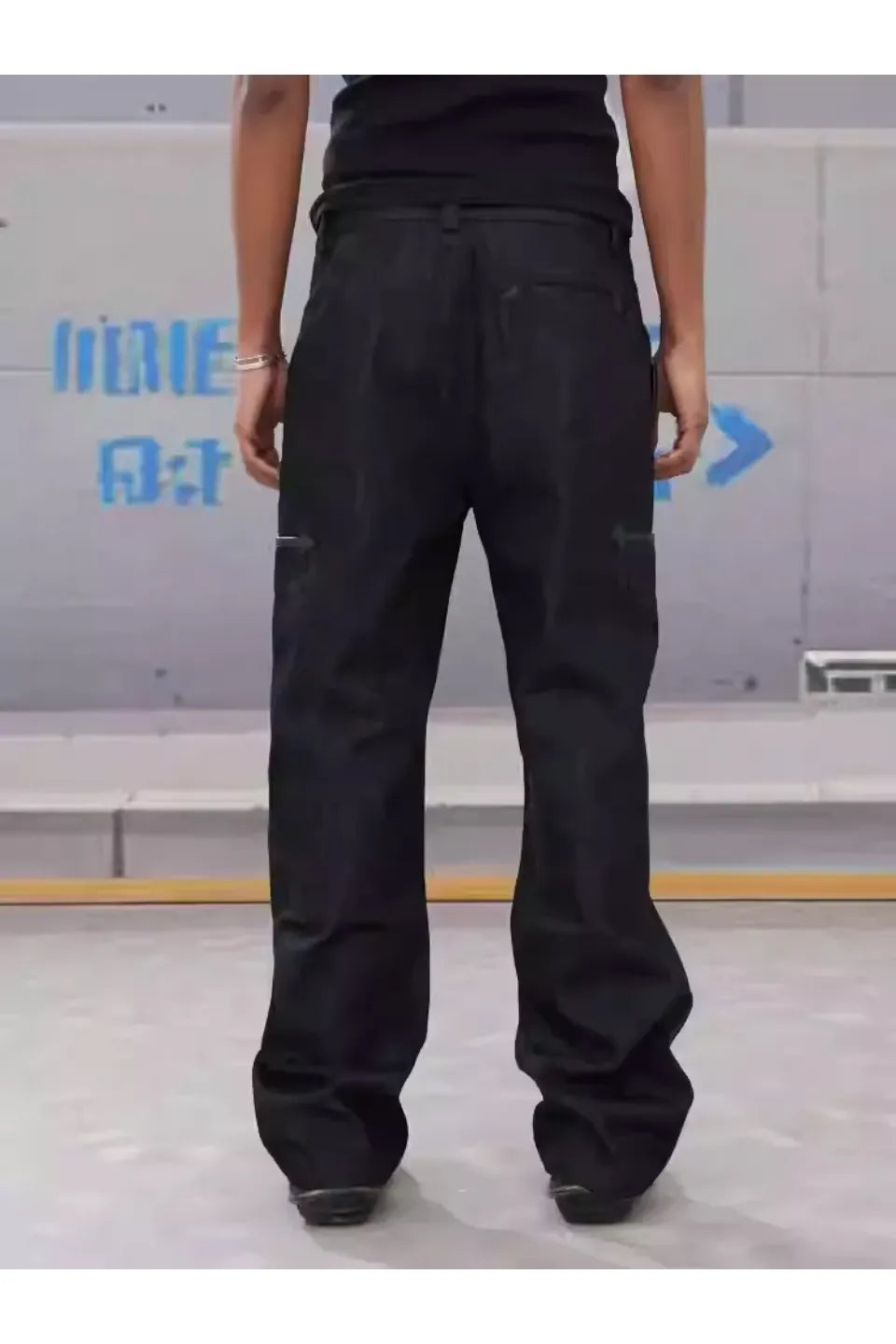 PERSONSOUL A-LINE BAGGY JEANS デニム　カーゴ personsoul】A-Line Baggy Jeans with Hardware Details