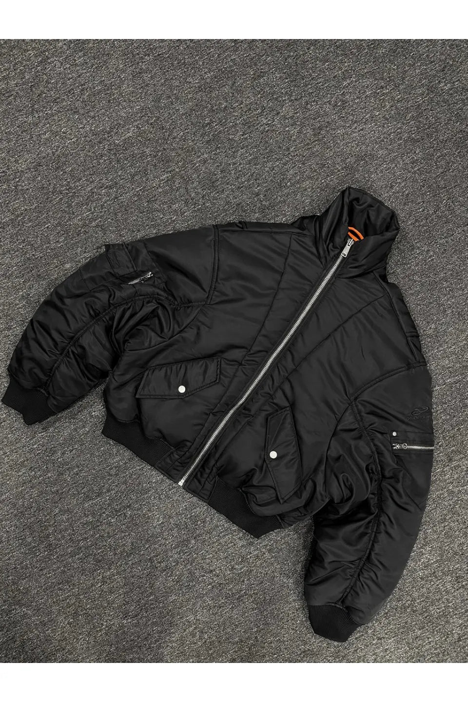 Double Zipper Nylon Detachable Hood Bomber