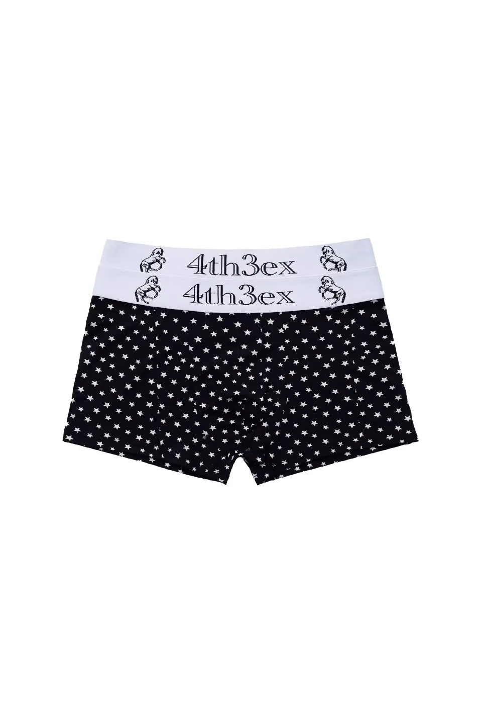 FOURTH3EX Double Waistband Horse Star Brief - ダブルウエスト設計とホース・スターの紋章が特徴のブラックブリーフ