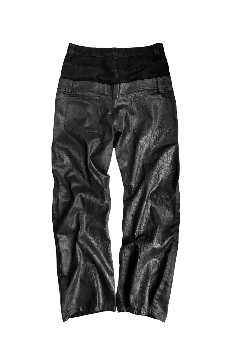 Double Waistband Siro Spun Raw Waxed Jeans