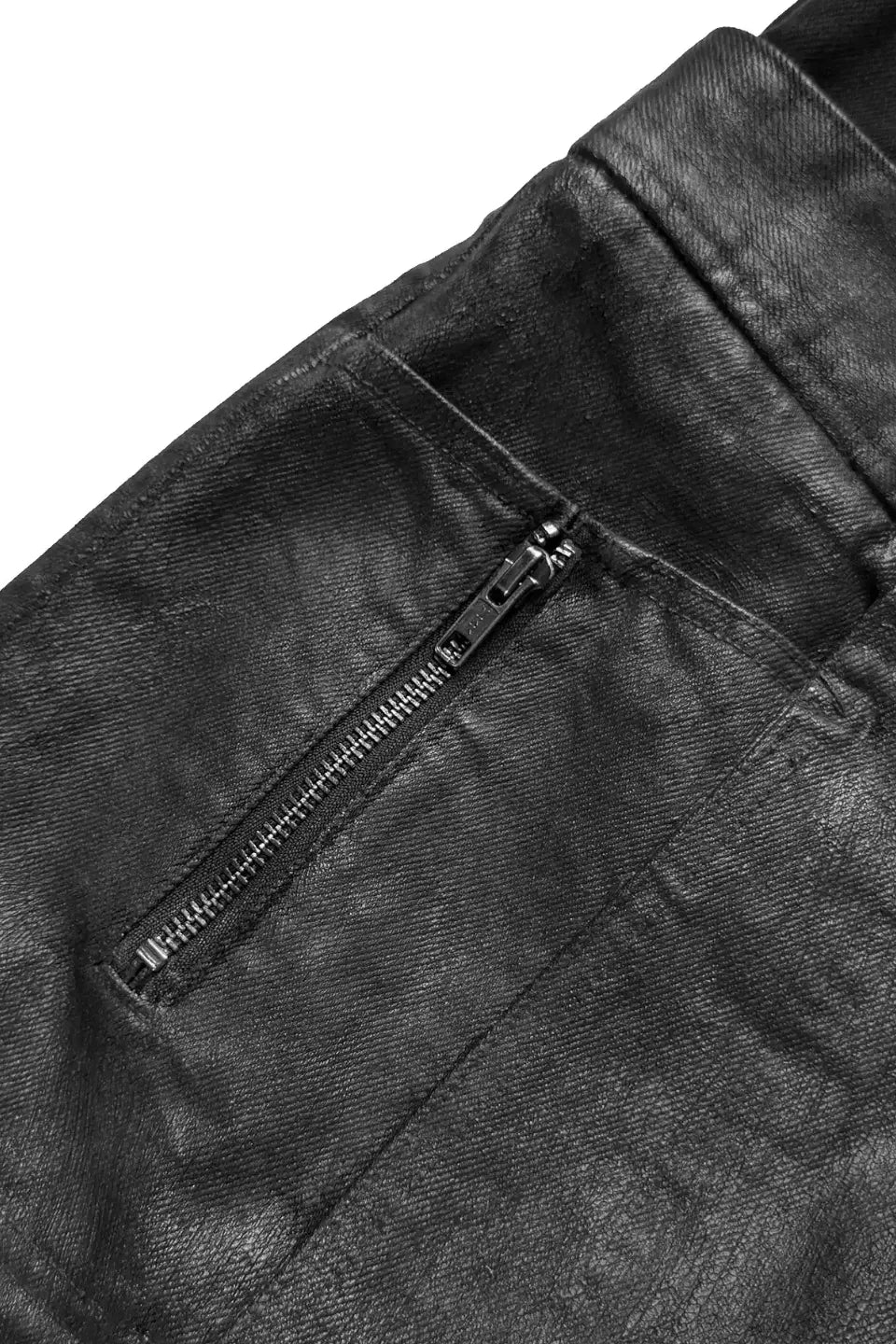 Double Waistband Siro Spun Raw Waxed Jeans