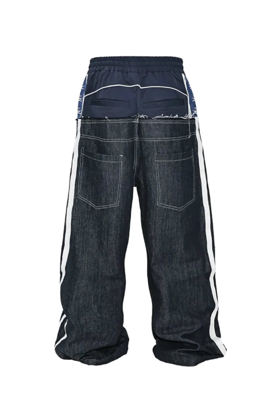 Double Waistband Stripe Rigid Denim