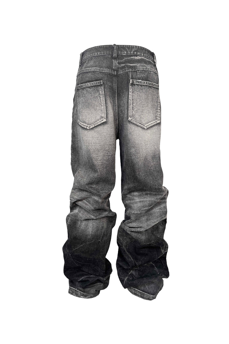 Dragon Spine Pleated Baggy Jeans