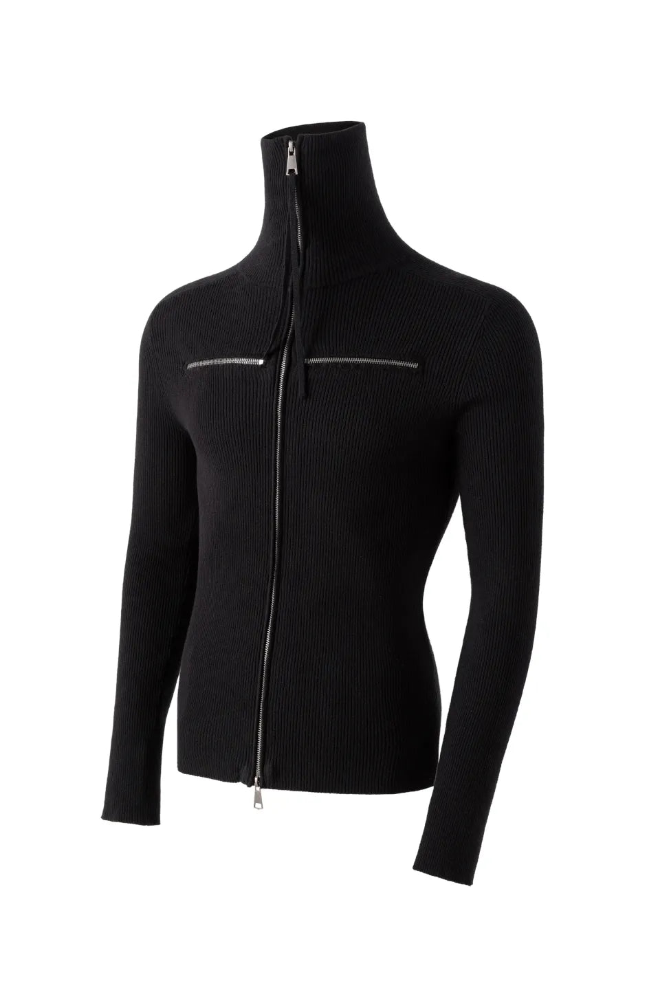 Dual Zip High Neck Knit