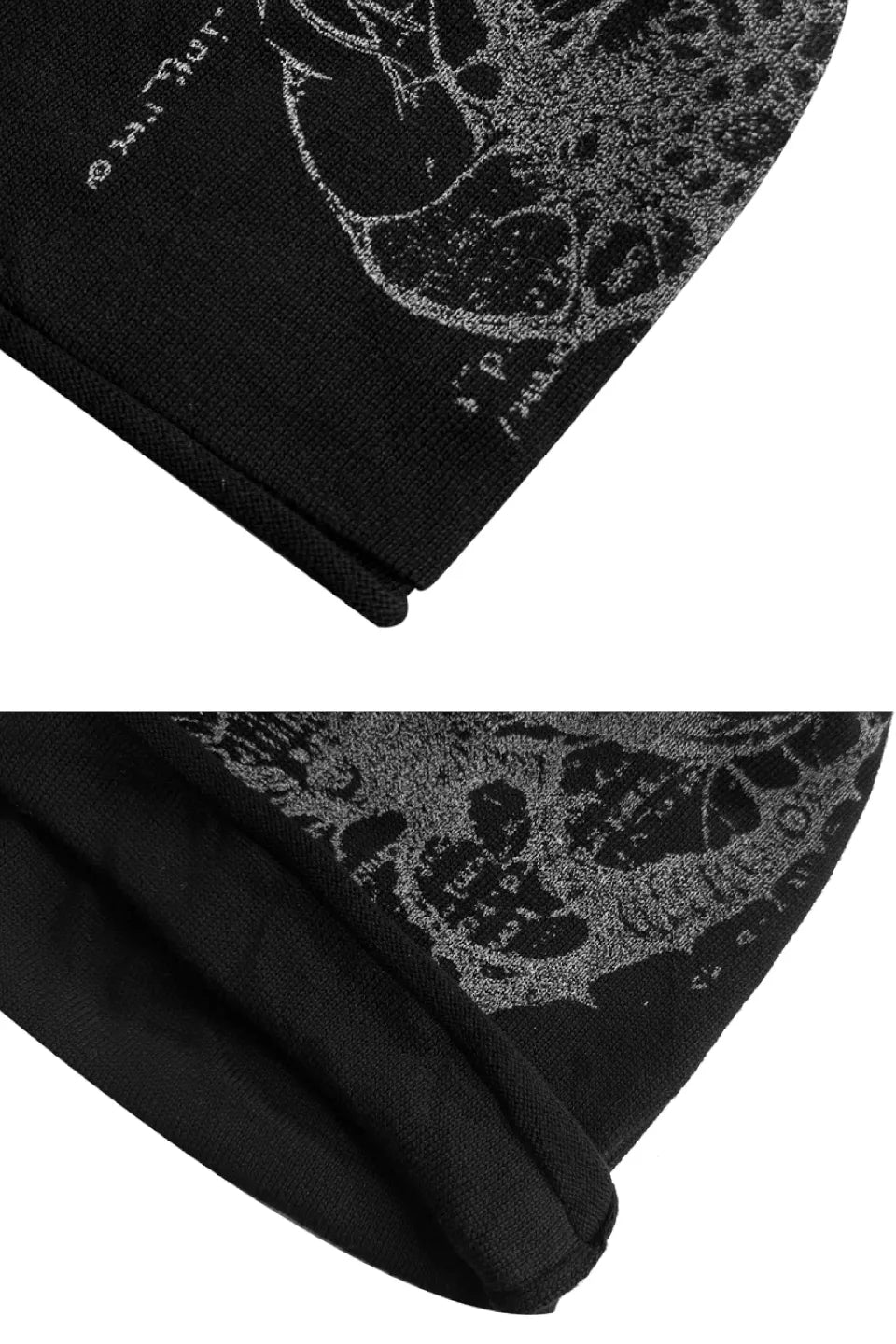 Erosion Print Oversized Cotton Beanie