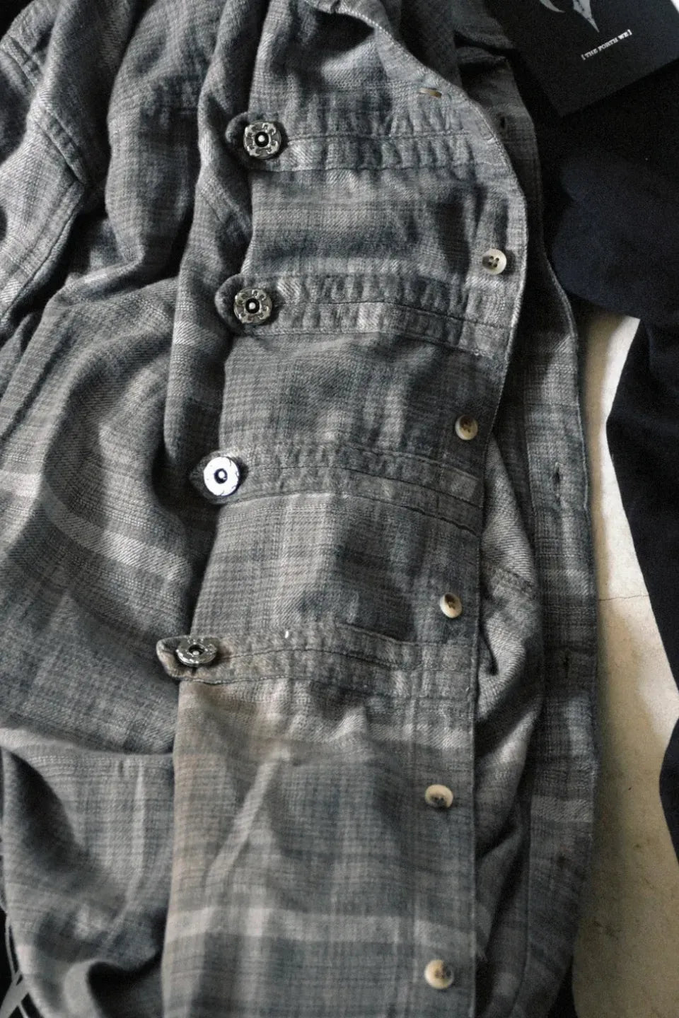Faded Dual Metal Button Napoleon Military Shirt