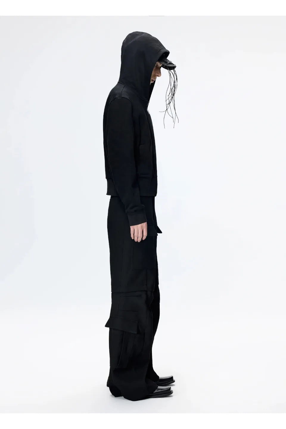 Fitted Hooded Cropped Hoodie