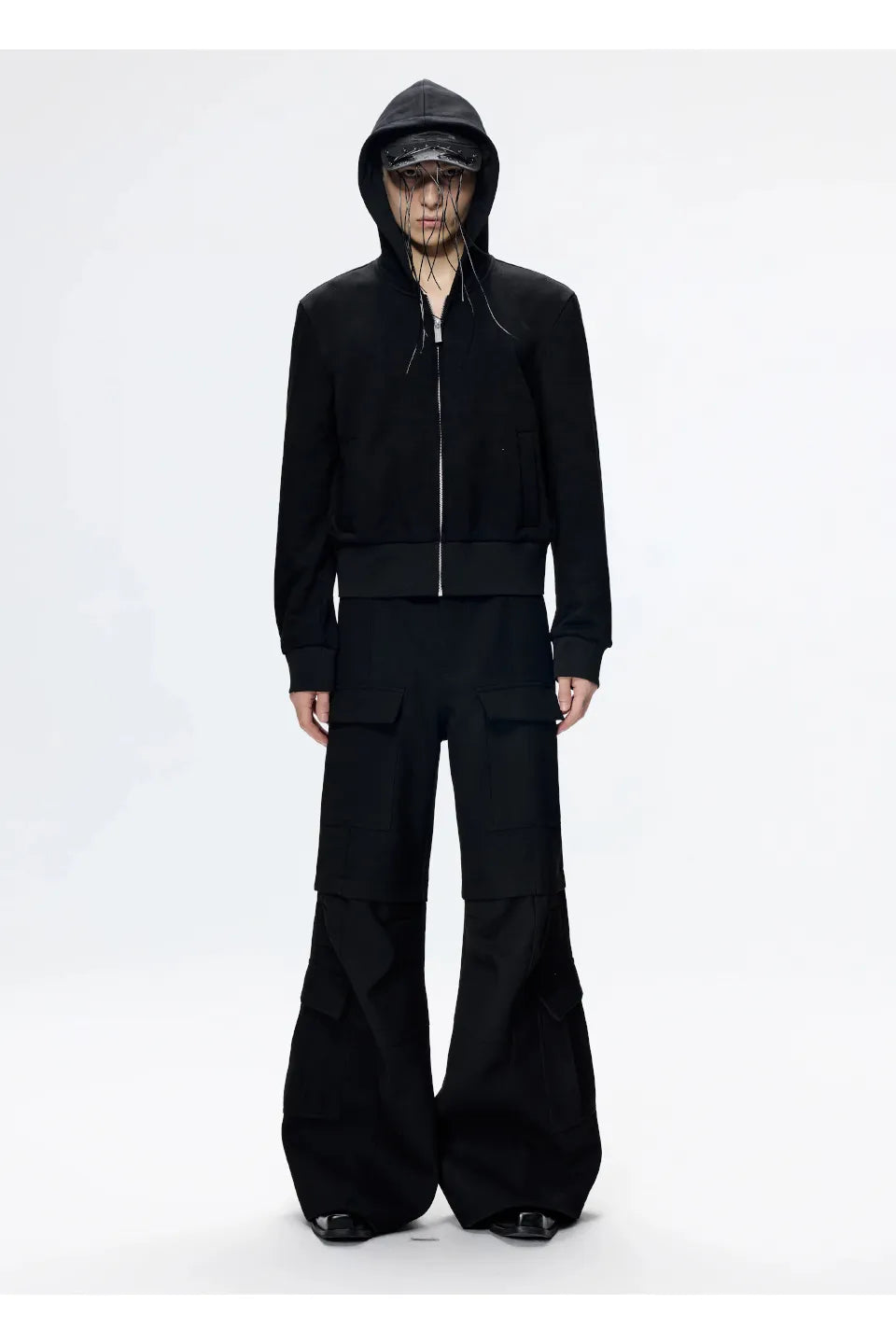 Fitted Hooded Cropped Hoodie