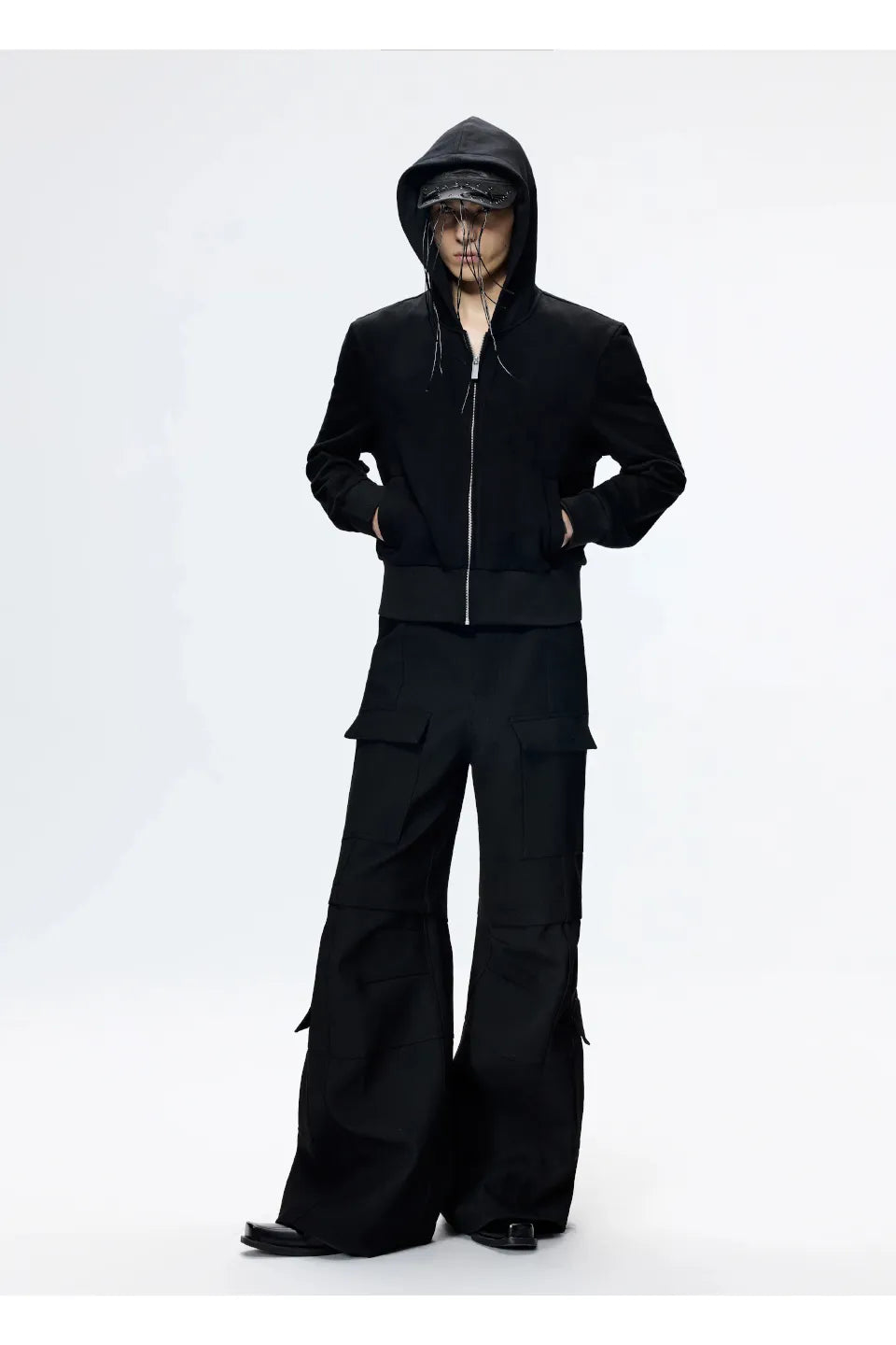 Fitted Hooded Cropped Hoodie