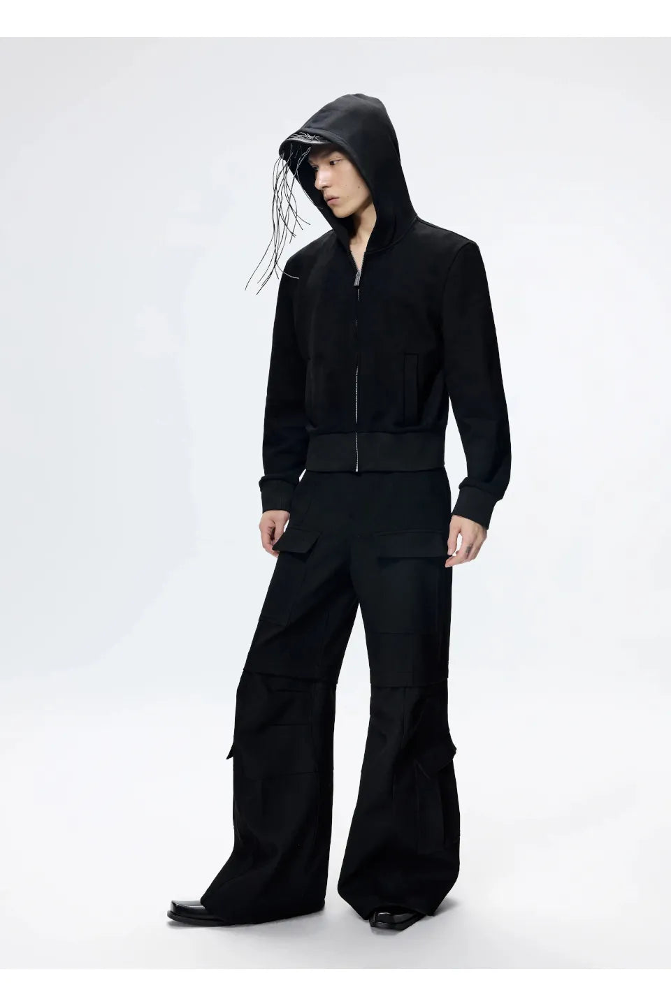 Fitted Hooded Cropped Hoodie