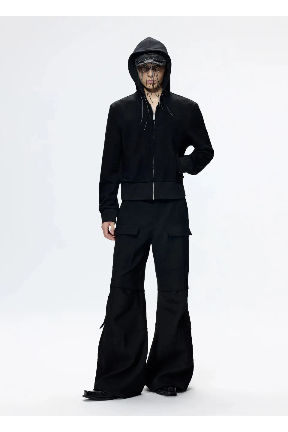 Fitted Hooded Cropped Hoodie