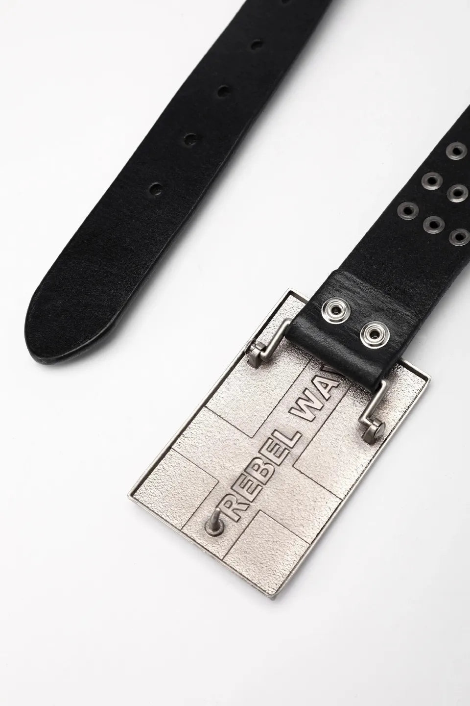 Flag Metal Studded Cowhide Belt