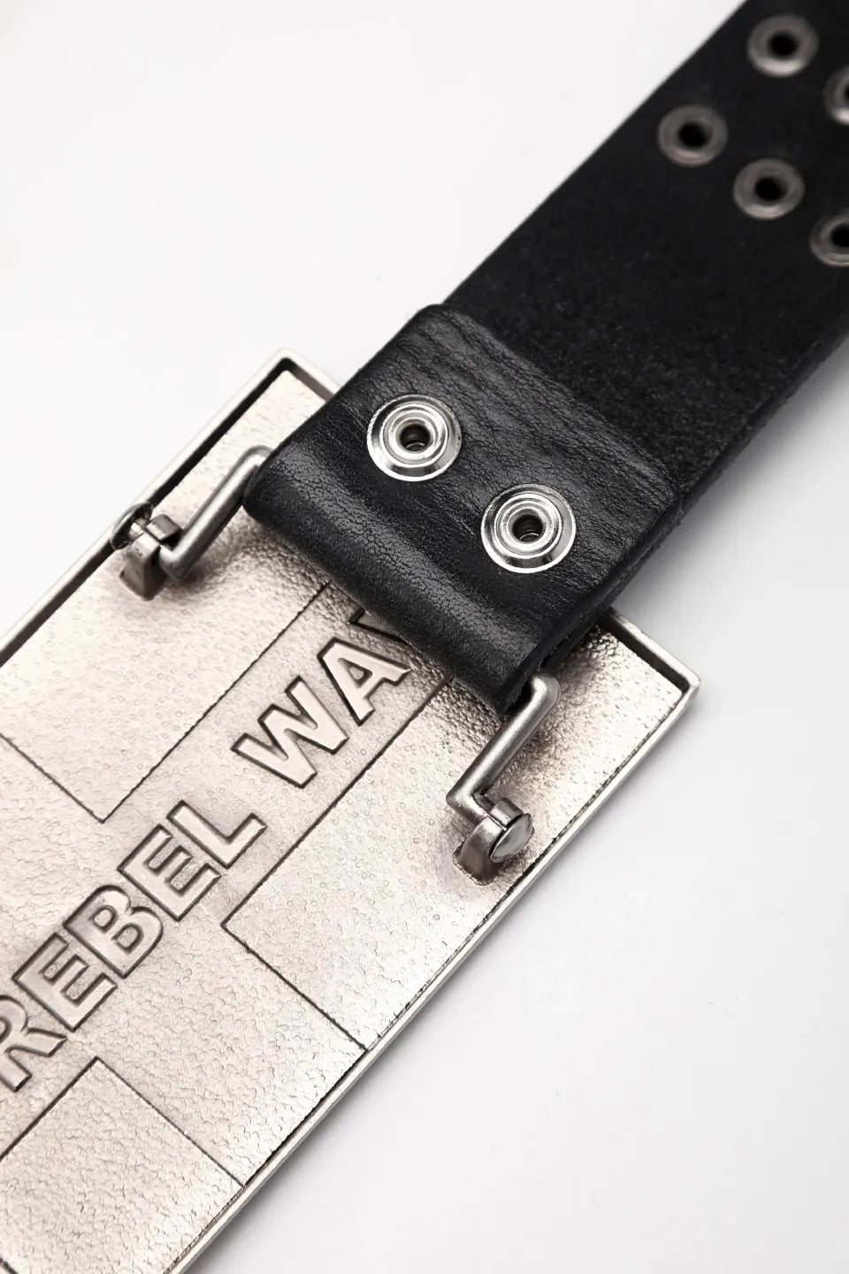 Flag Metal Studded Cowhide Belt