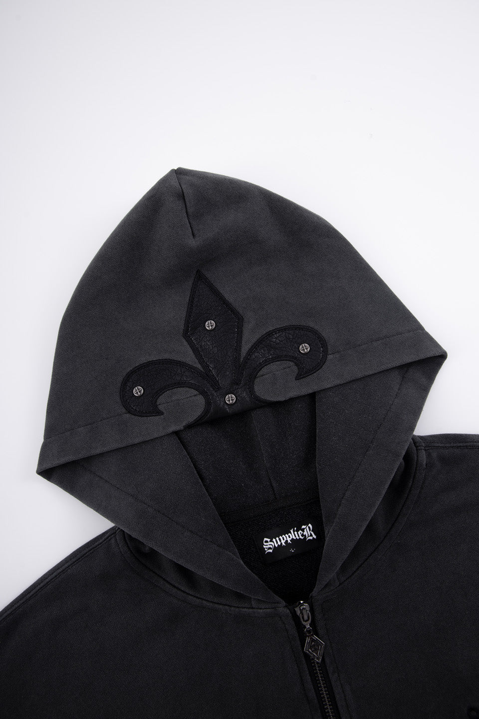 SUPPLIER(サプライヤー) - Fleur Leather Patch Zip Hoodie