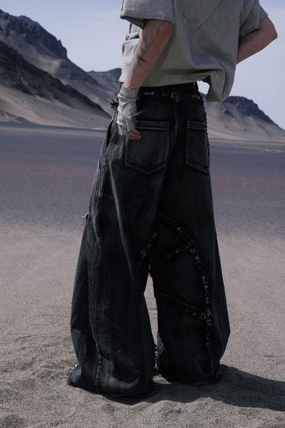 PERSONSOUL パーソンソウル｜Folded Structure Raw Edges Baggy